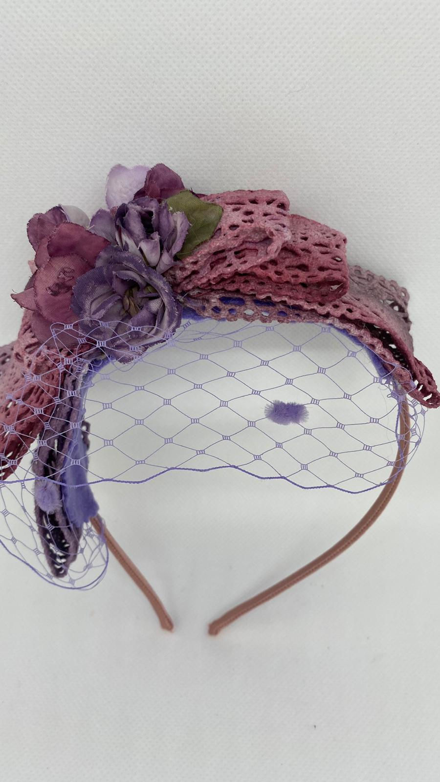 Miniatura: Tocado Romance magenta