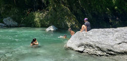 swimming in the river whilrpool