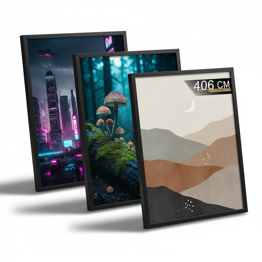 3x Picture frames 40x60cm