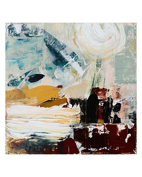 Original acrylic painting by Jessie Hancock of abstract landscap