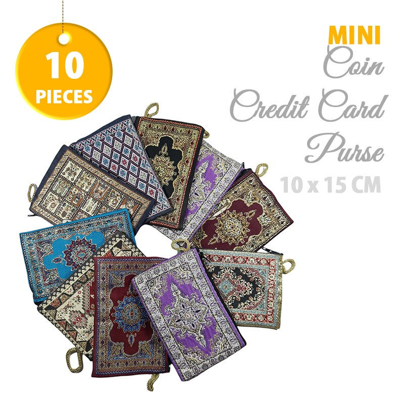 Миниатюра: Coin Credit Card Purse Turkish Traditional Carpet Design Bohemian Make Up Handy
