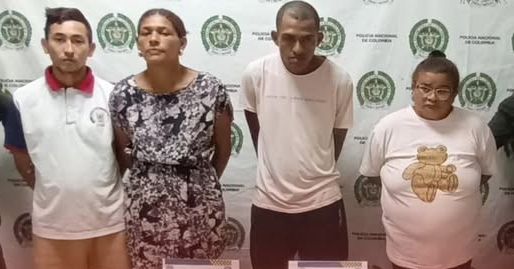 Cuatro capturados entre ellas una adulta mayor por el delito de tráfico, fabricación o porte de estupefacientes.