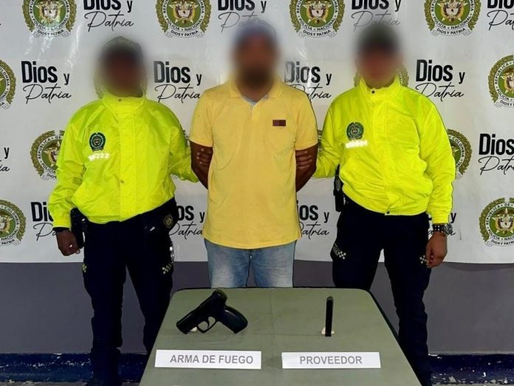 Capturan a hombre por porte ilegal de arma de fuego
