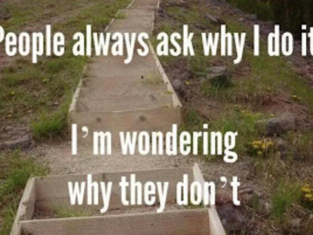 PEOPLE ASK ME WHY I DO?