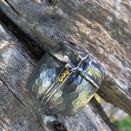 Fold Form Scarab ring 