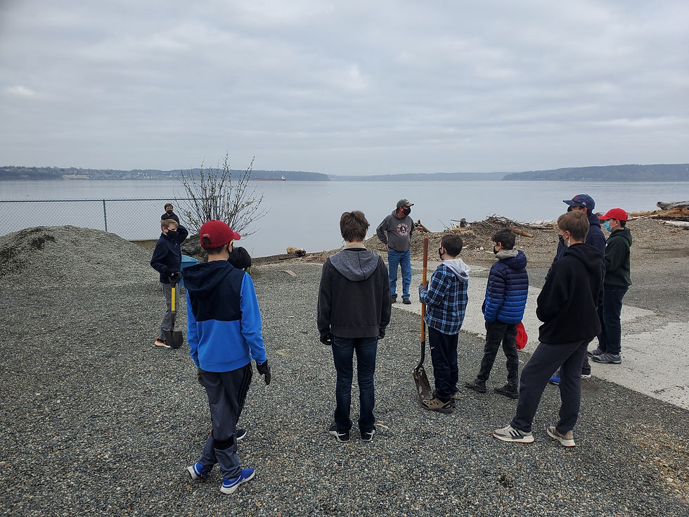Scouts getting instruction