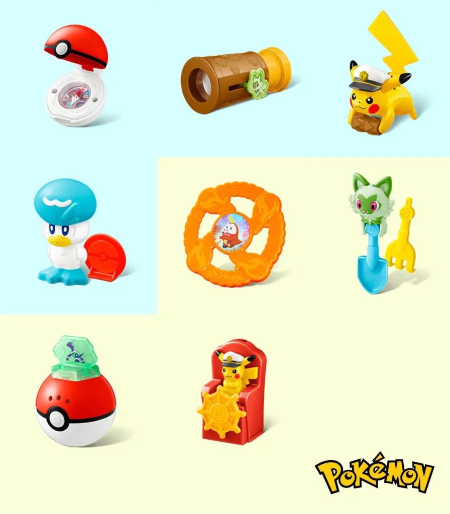 Fotos dos futuros brindes do MC Donalds com Pokémon