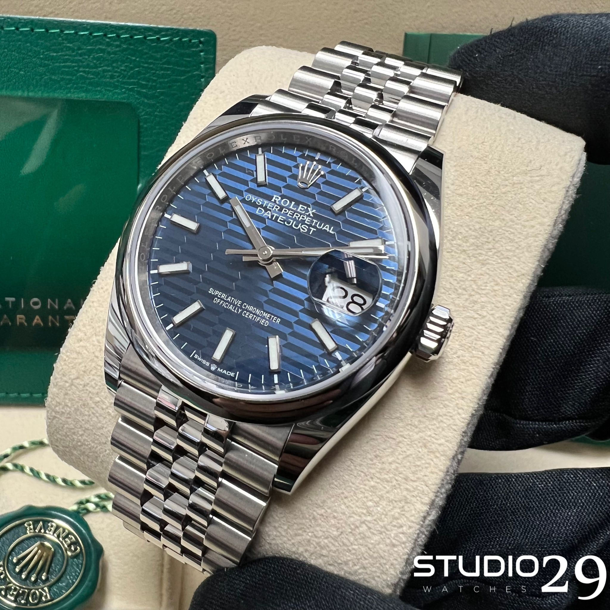 2022 Rolex Blue Motif Dial Datejust - 36 MM