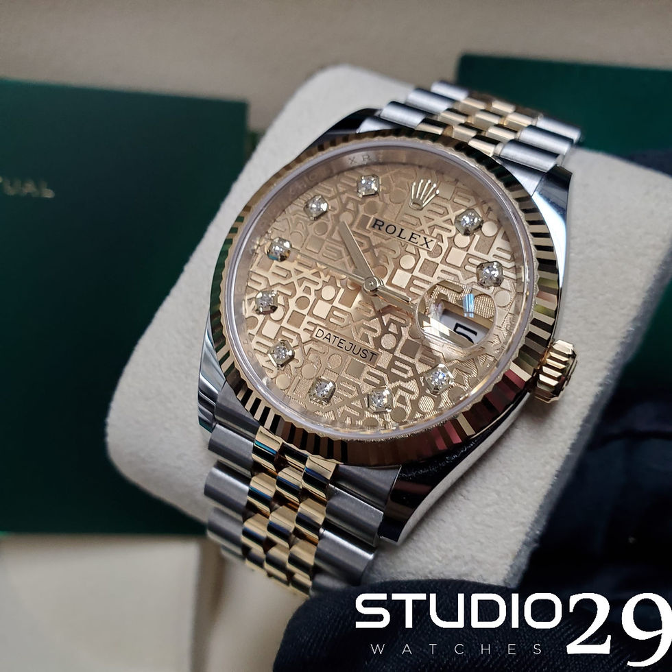 Thumbnail: 2021 Rolex DateJust Gold Dial Diamond Marker - 36 MM