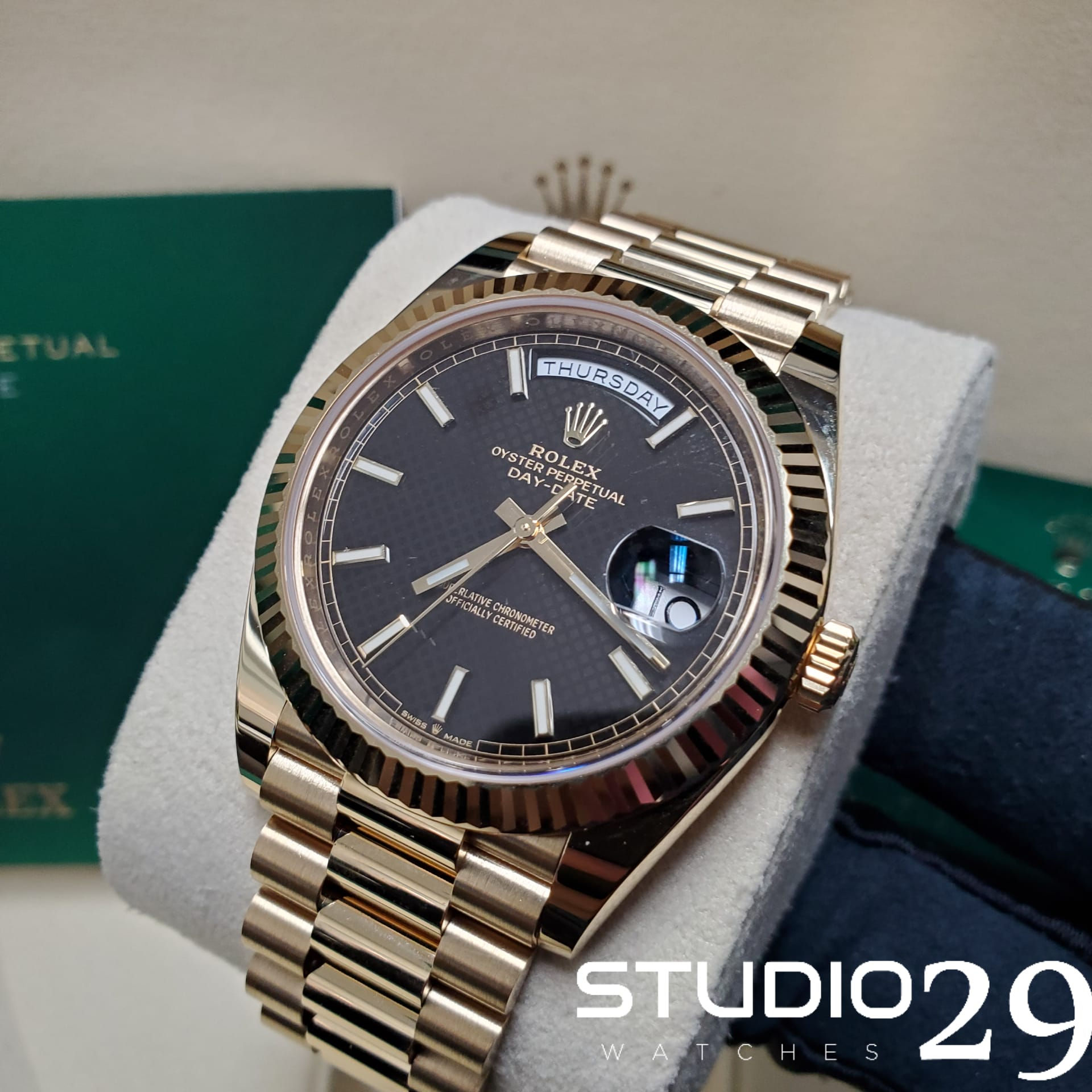 2021 Rolex Day Date Black Dial  - 40 MM