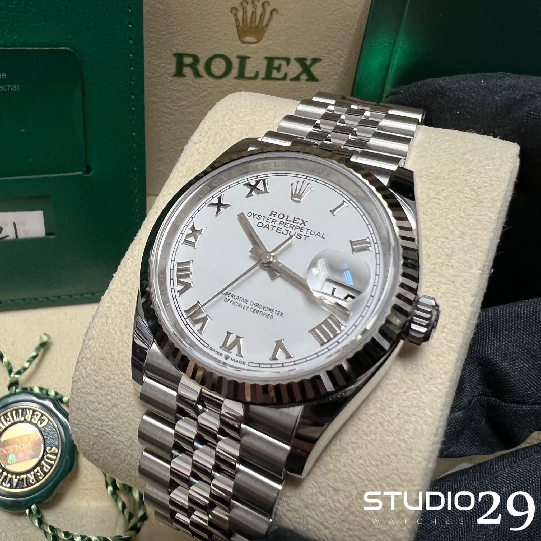 2021 Rolex White Dial Datejust Fluted - 36 MM