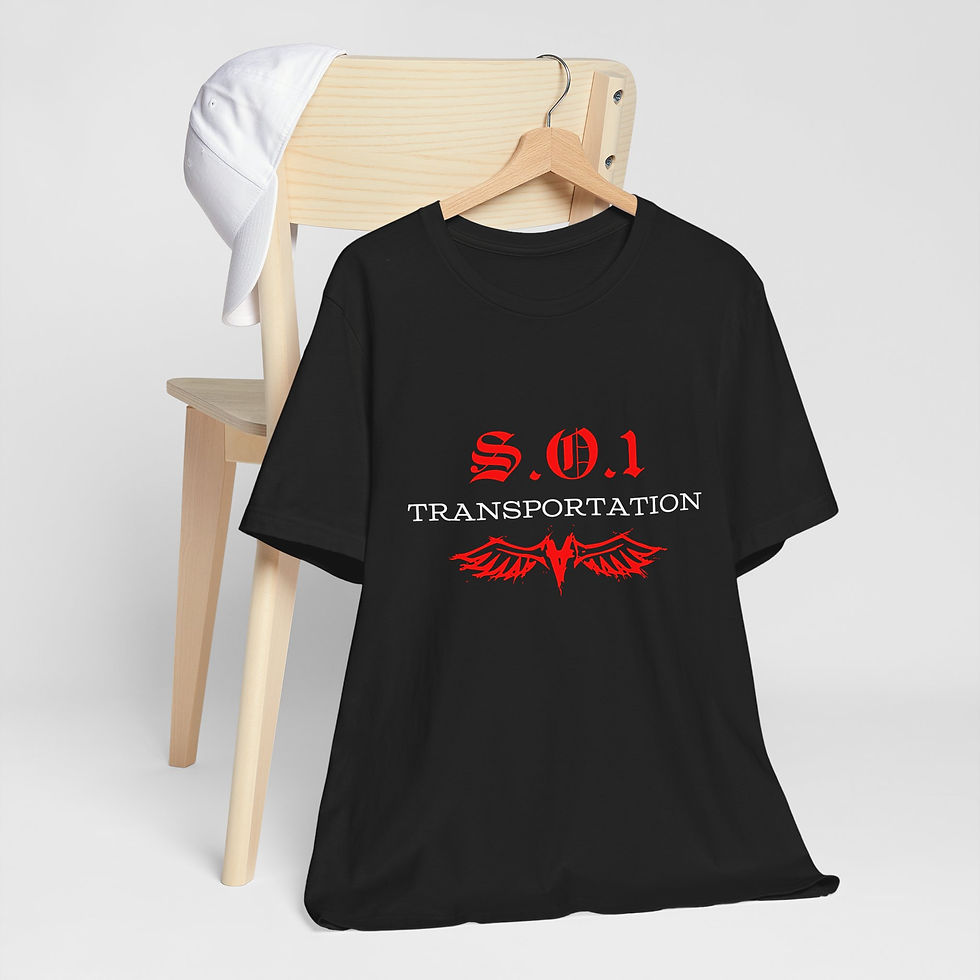 Thumbnail: S.O.1 Transportation Graphic Tee - Unisex Black Jersey Short Sleeve T-Shirt
