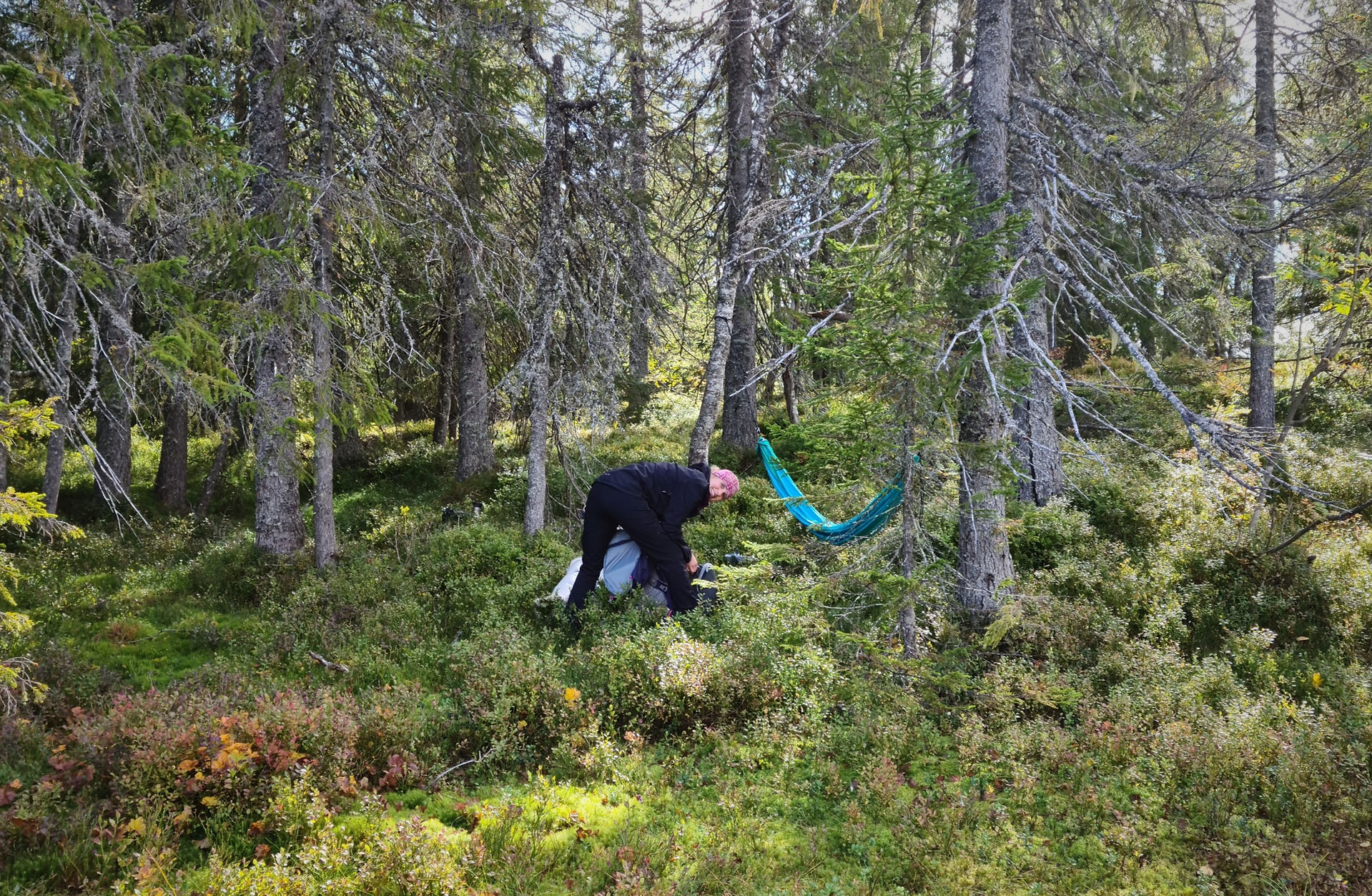 Ingvild pakker sammen camp 1 