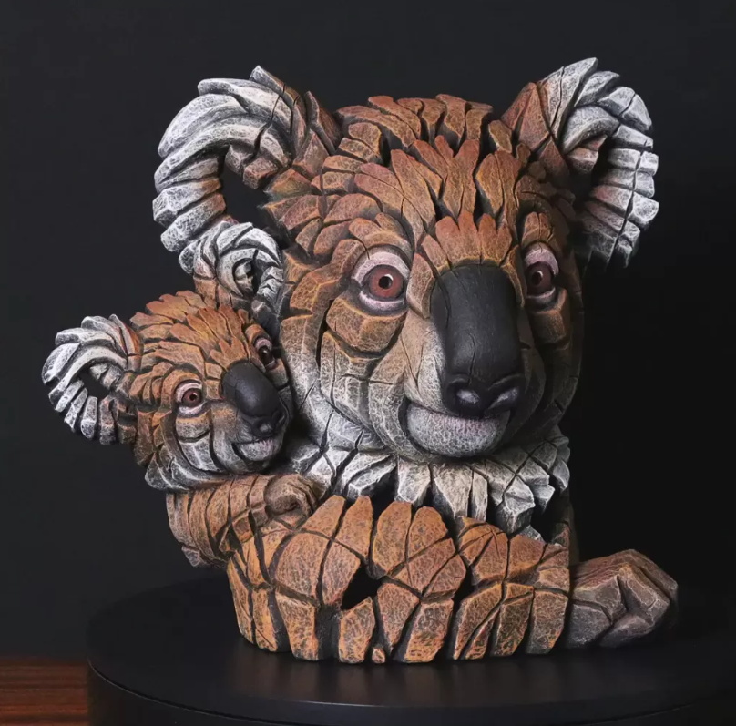 EDGE SCULPTURE - BROWN KOALA & JOEY