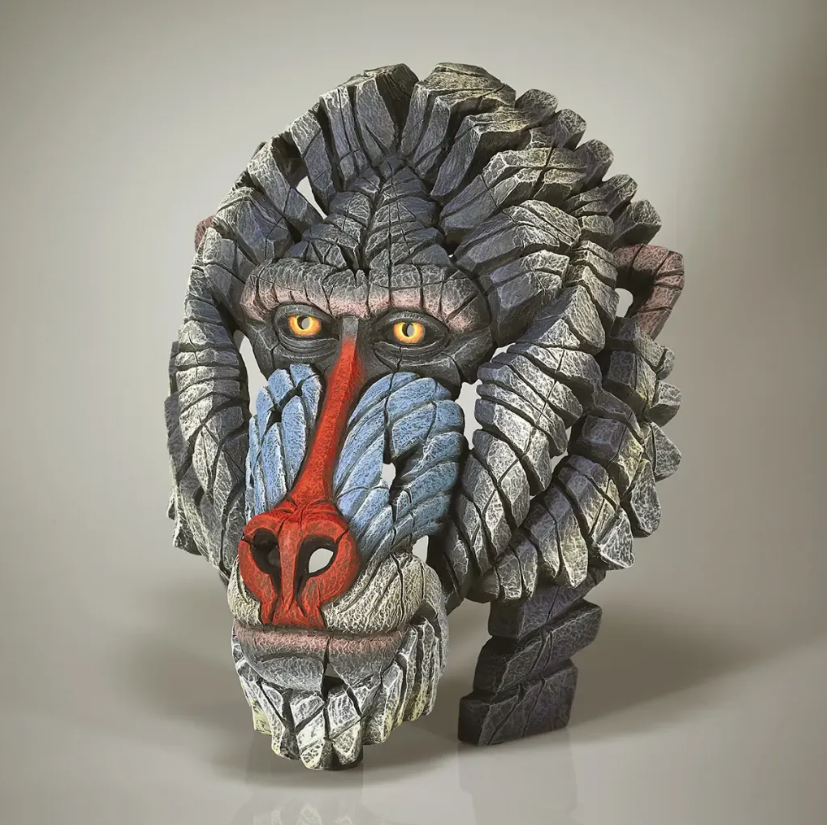 EDGE SCULPTURE - MANDRILL BUST