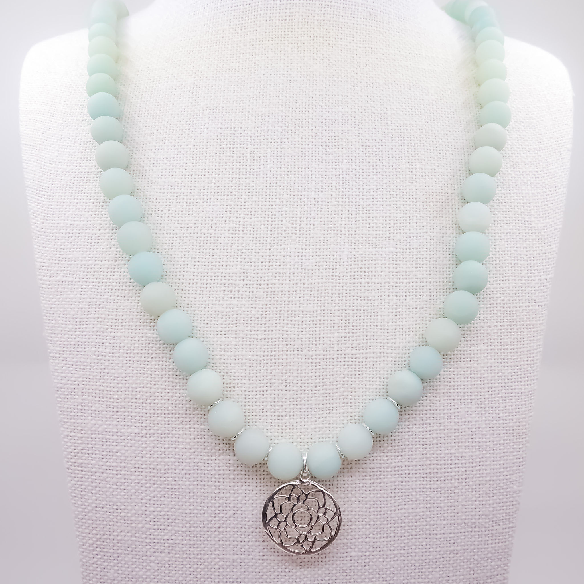 Halskette Amazonit Boho-Luxury