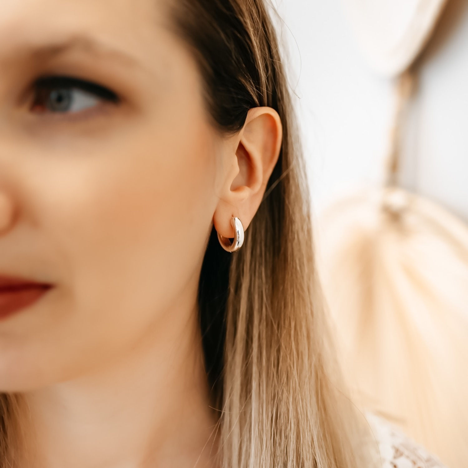 Ohrringe Farah Silber, Gold