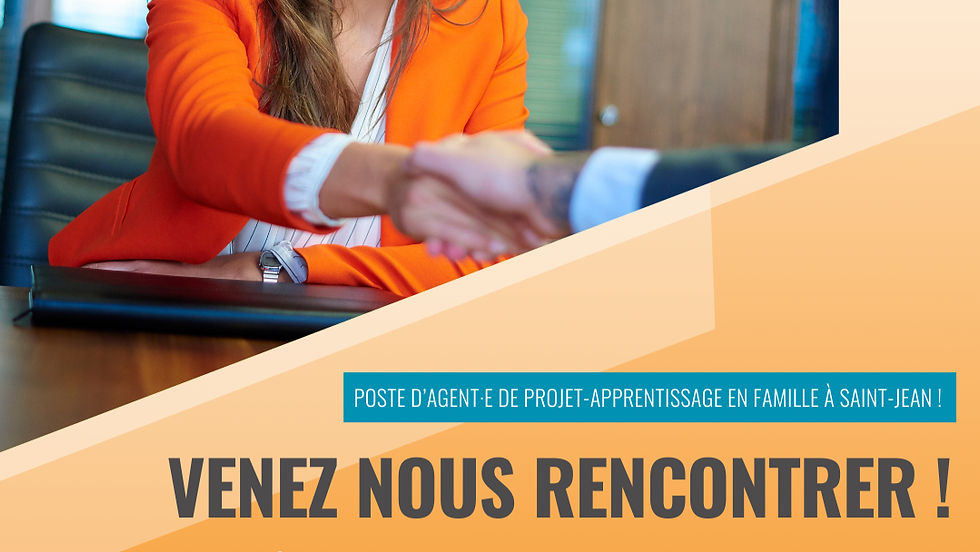 Agent·e de projet - Région de Saint-Jean