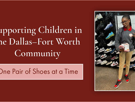Girl in Dallas-Fort Worth getting new shoes