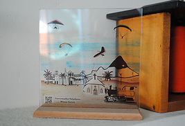 Quadro de Vidro 15x15 cm Fundo transparente