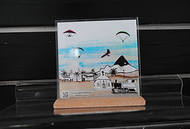 Quadro de Vidro 10x10 cm Fundo branco