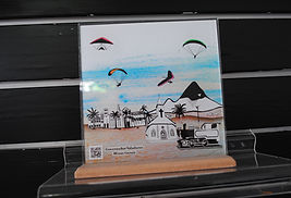 Quadro de Vidro 15x15 cm Fundo branco