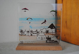 Quadro de Vidro 10x10 cm Fundo transparente