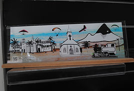 Quadro de Vidro 10x30 cm Fundo branco