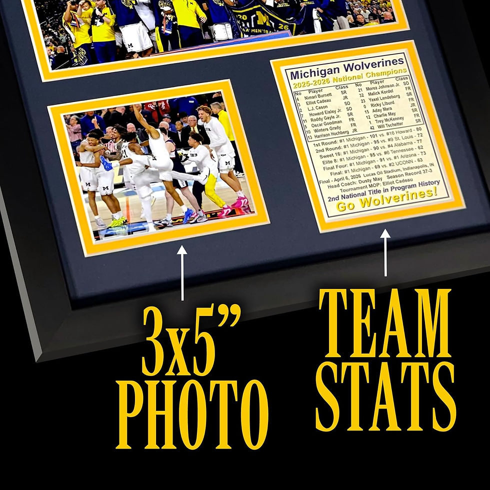 Thumbnail: Michigan Wolverines | 2025-26 NCAA Basketball Champions | 12"x15" Podium