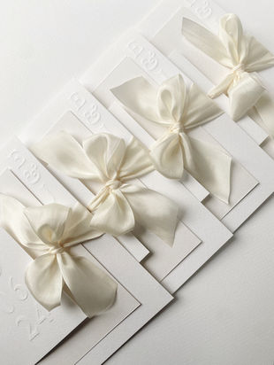 Embossed wedding invitations