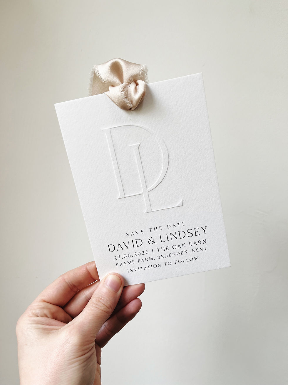 Thumbnail: The Middleton Embossed Save the Date - Sample