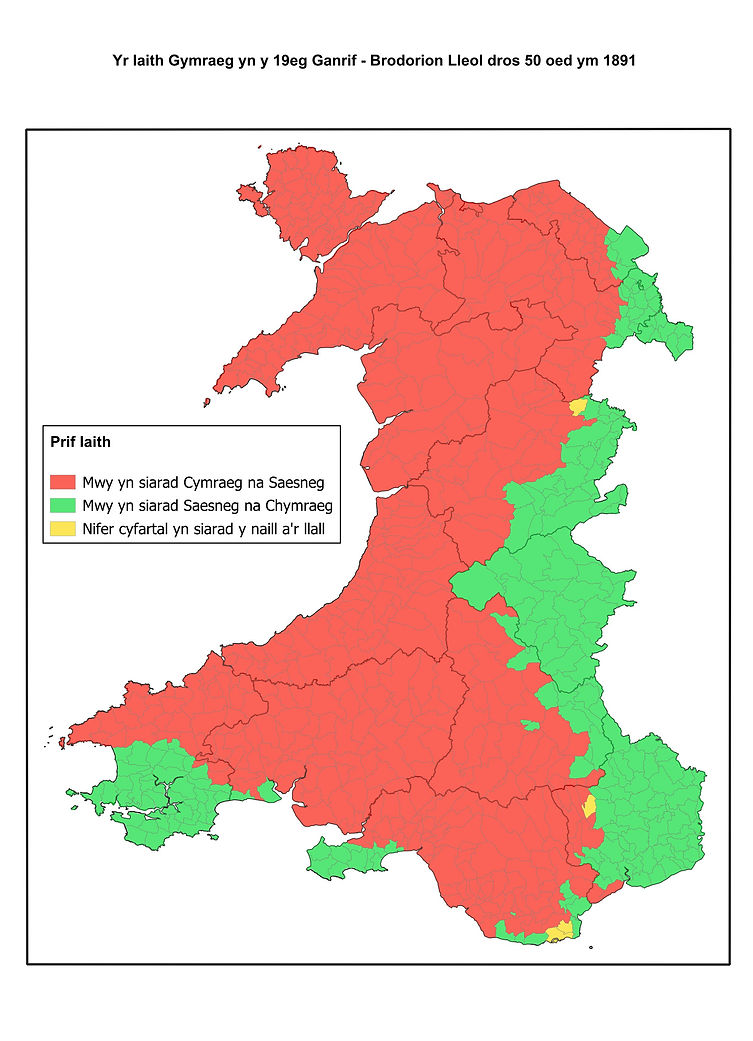 Leading language in each parish