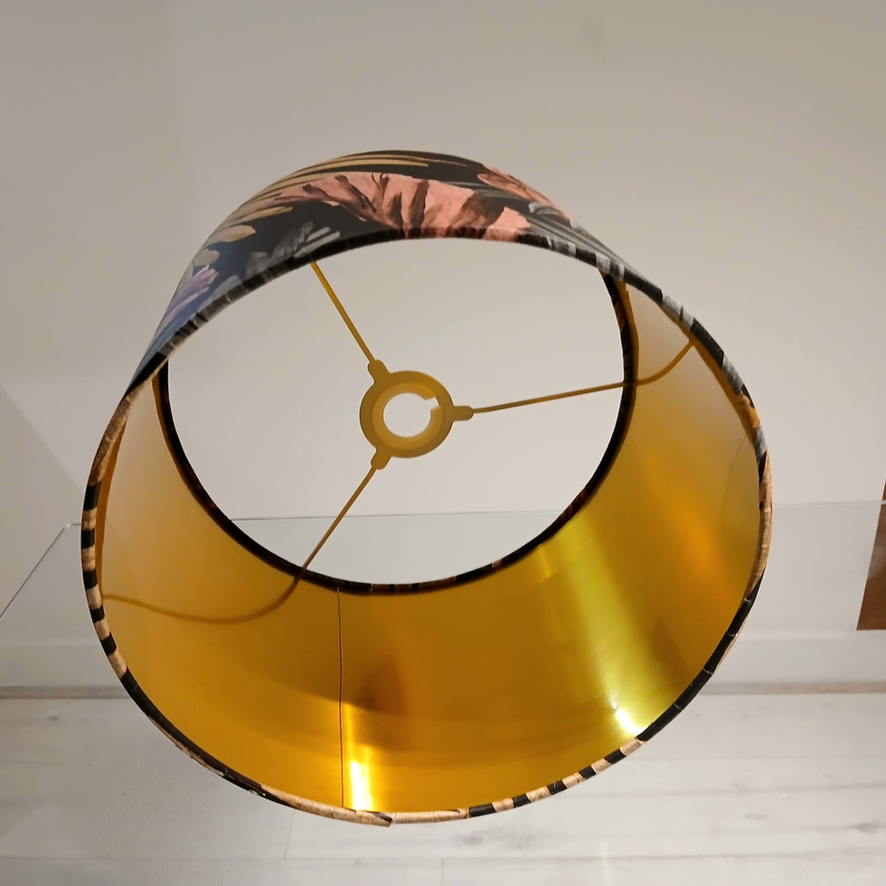 Penumbra lampshade from base showing gold inside