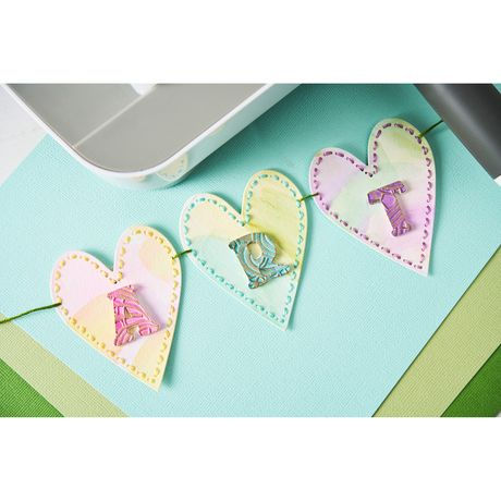 Thumbnail: Sizzix Framelits 13PK Die Set- Stitched Hearts by Eileen Hull- 666813