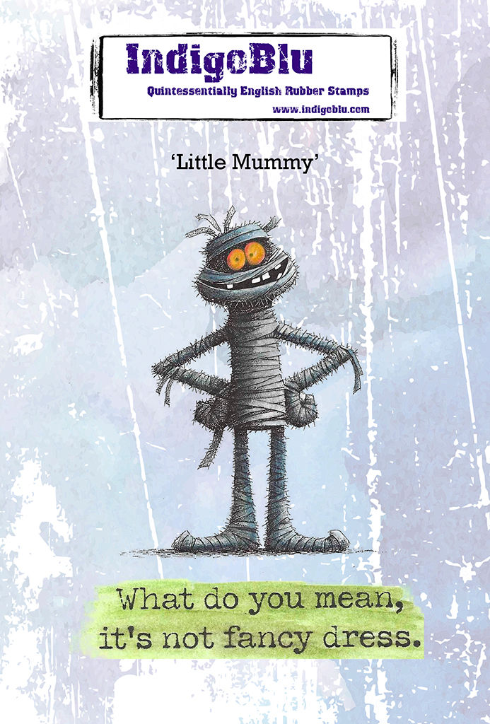 IndigoBlu Little Mummy A6 Red Rubber Stamp- IND1591