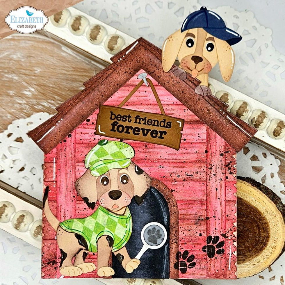 Thumbnail: Elizabeth Craft Metal Die-Dog House Build A Book- 2332
