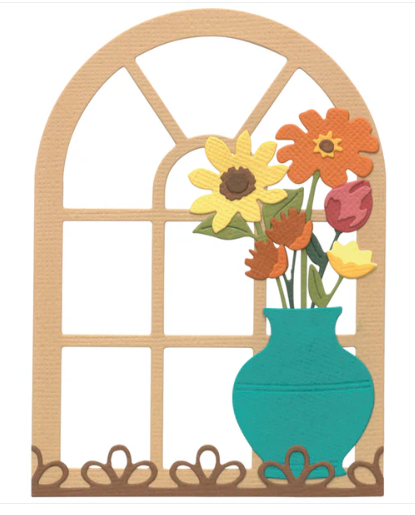 Eilleen Hull Sizzix Windowsill Flowers &Vase Die Set- 666979