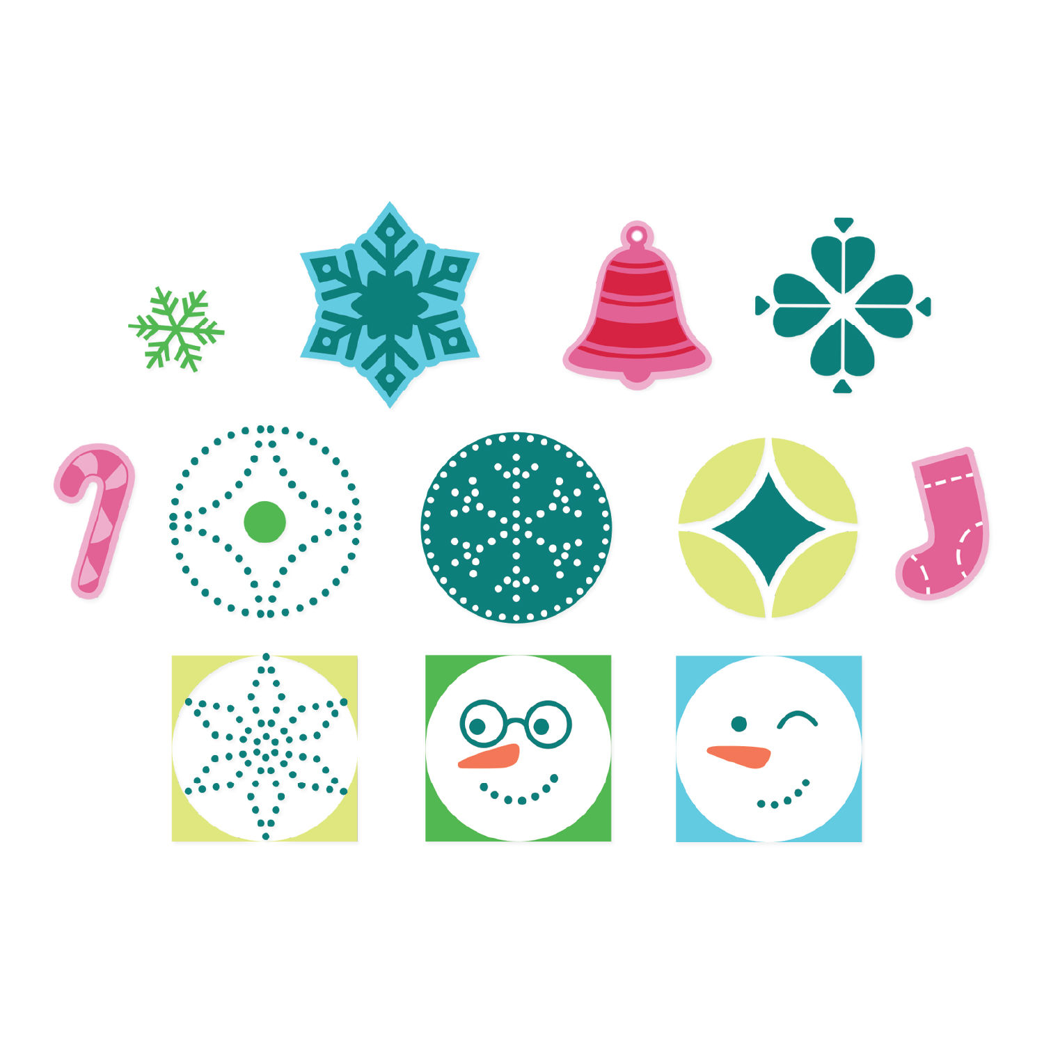 Sizzix/Catherine Pooler 16 Pk Stamps & 10 Pk Dies- Around the Holidays- 667173