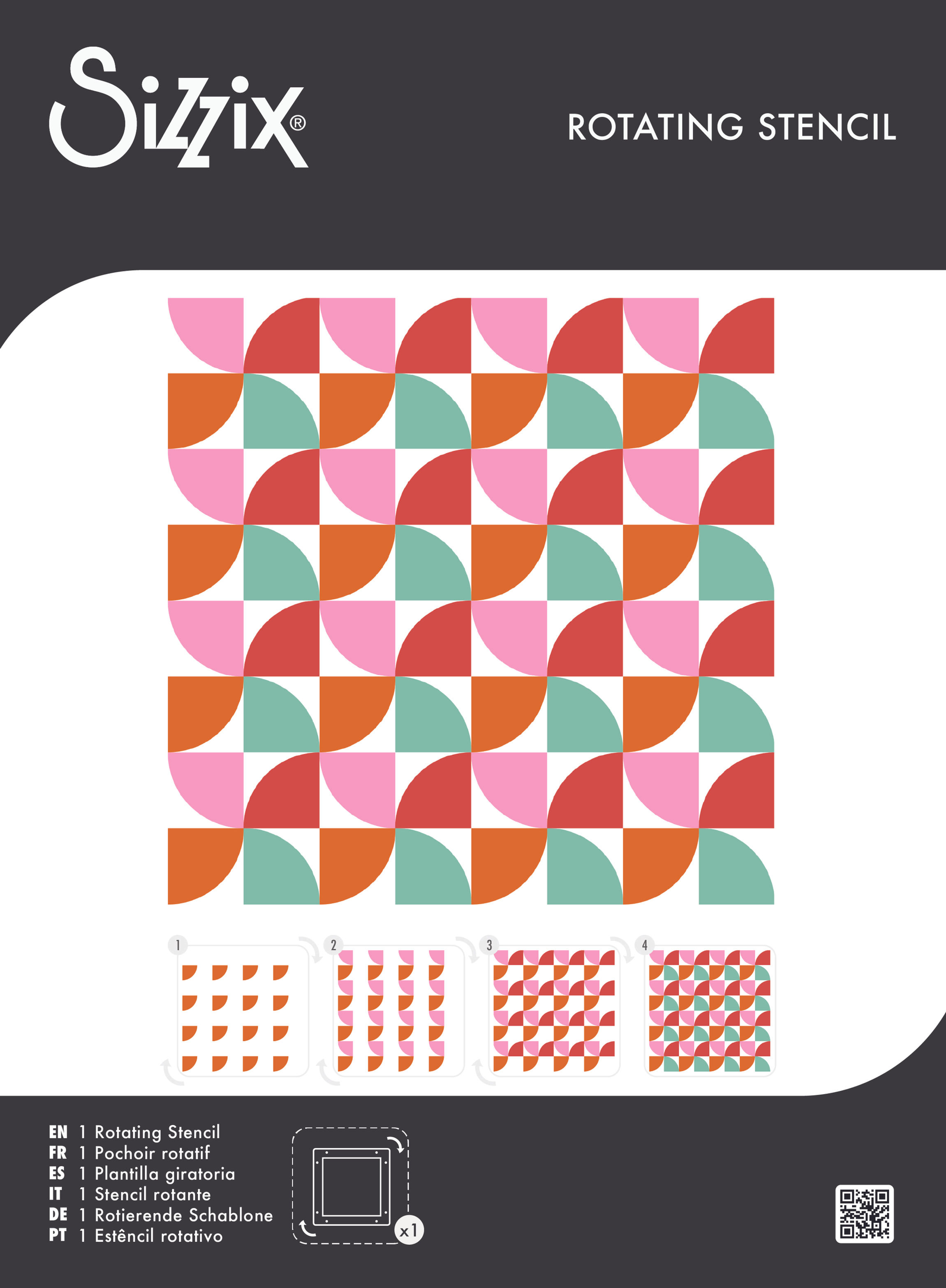 SizzixRotating Stencils 1PK "Candy Kitsch" by Sizzix- 666982