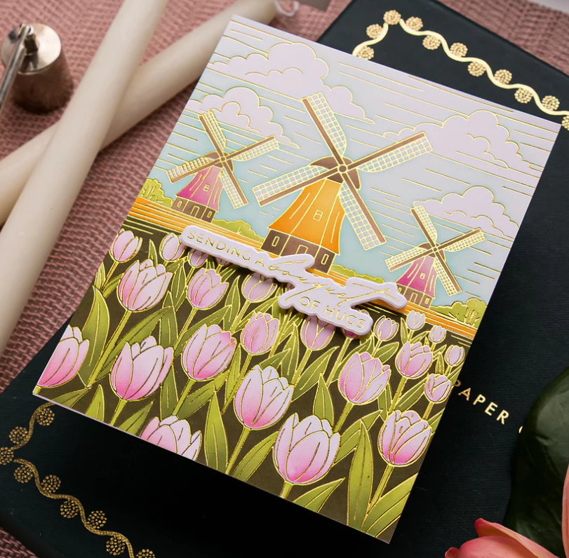 Thumbnail: Spellbinders Windmills & Tulips Press & Foil Plate- BP-360