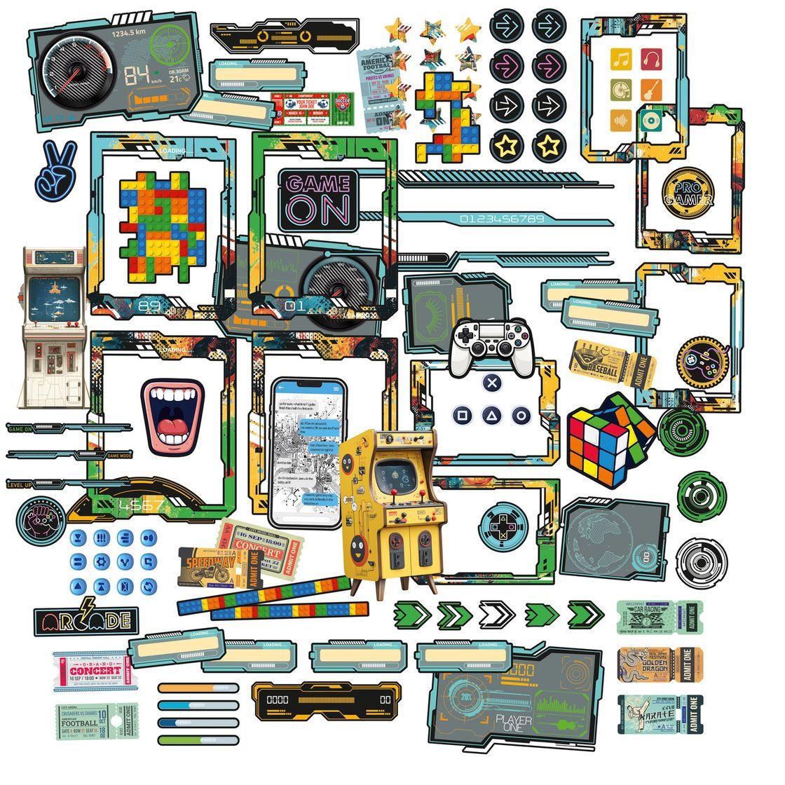 49 And Market Die-Cuts With Foil-Level Up-DLU-36633