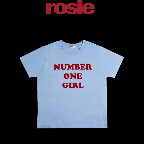 ROSÉ [ROSIE] NUMBER ONE GIRL BLUE T-SHIRT | Vpoca