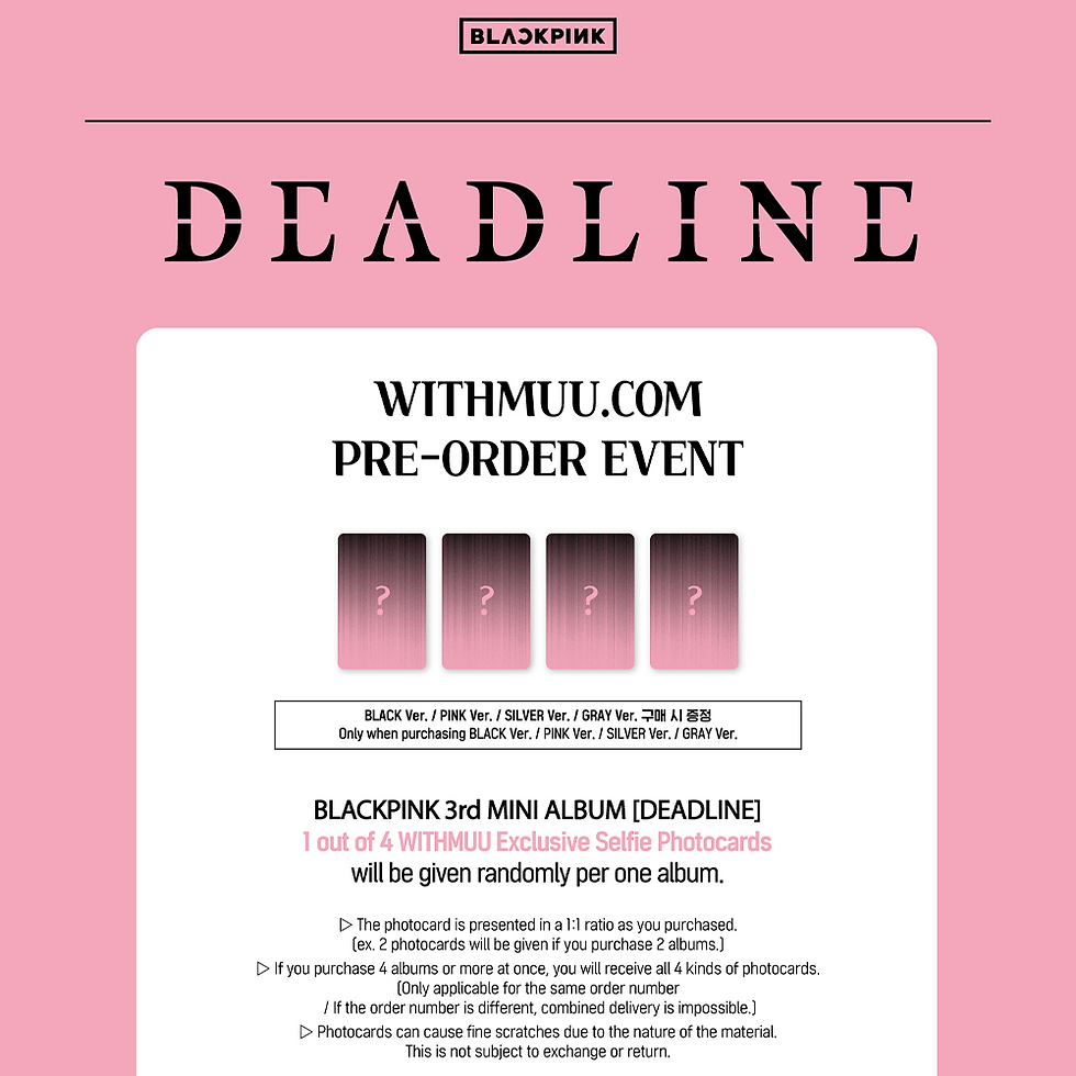 섬네일: [BLACKPINK] BLACKPINK 3rd MINI ALBUM [DEADLINE] GRAY Ver.