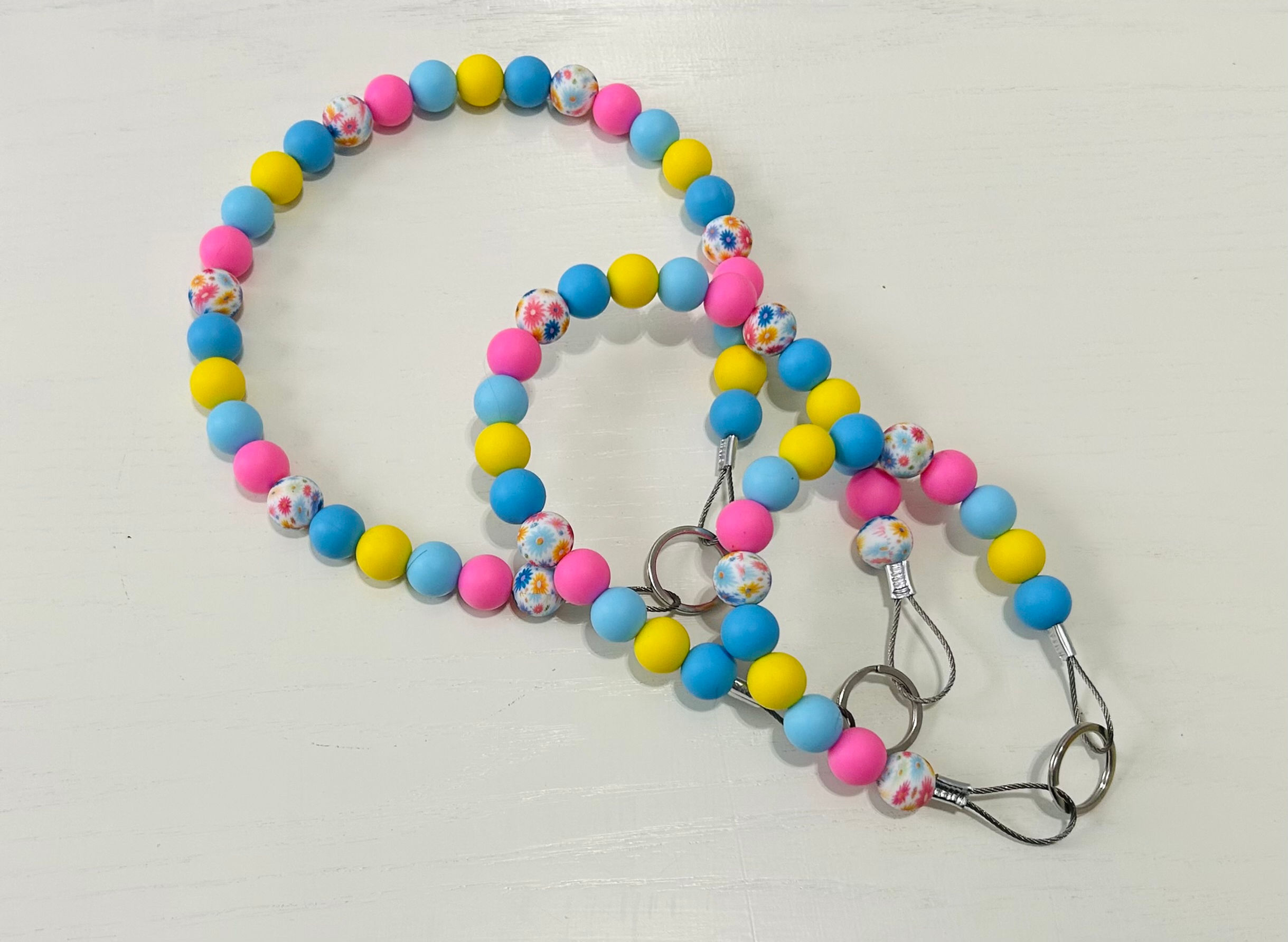 Bright Pink and Blue Collar