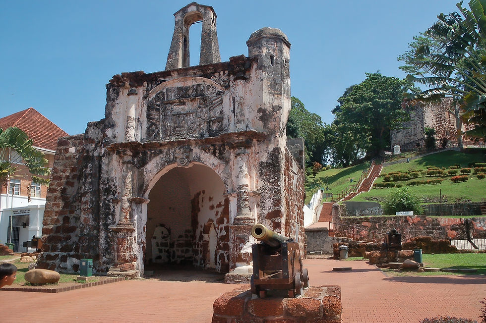 Porta de Santiago gate at A Famosa in Melaka