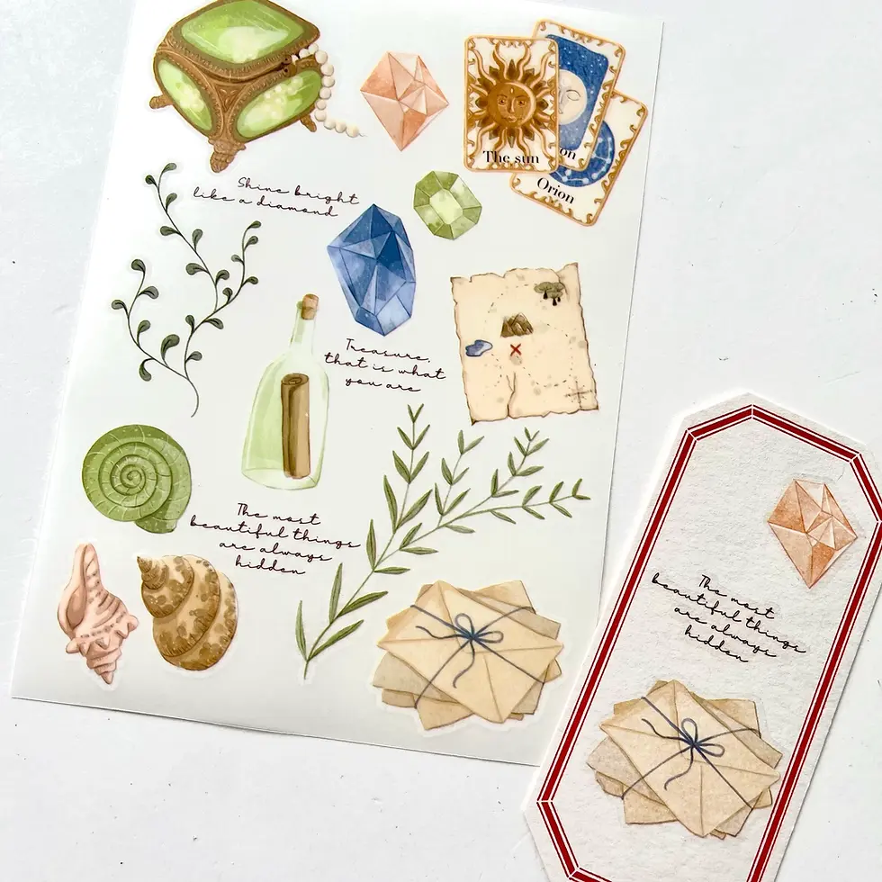 Thumbnail: Rub on stickers - Treasures