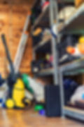 Cluttered garage
