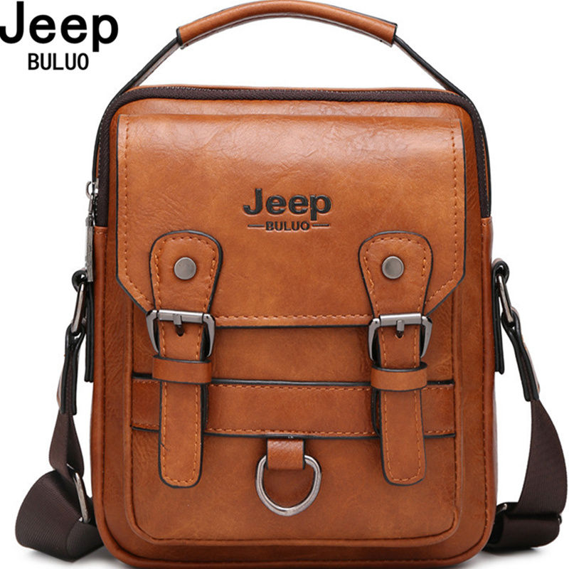 JEEP BULUO Multi-function Business Handbags Men New Man's Shoulder Bag Large Cap
