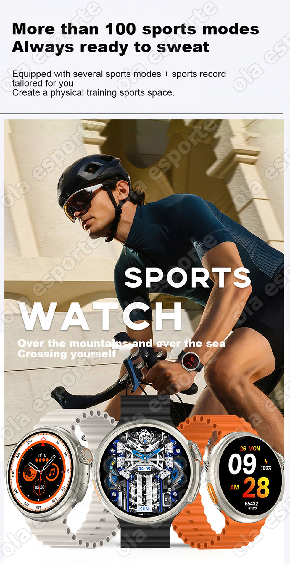 Miniatura: Spirit Island Z78 Ultra Smartwatch BT Call Compass NFC Men Sports Fitness Women 