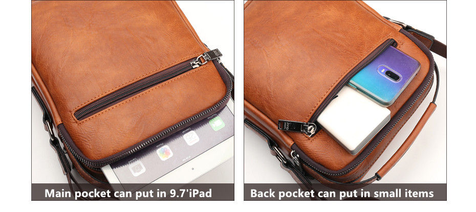 Thumbnail: JEEP BULUO Multi-function Business Handbags Men New Man's Shoulder Bag Large Cap
